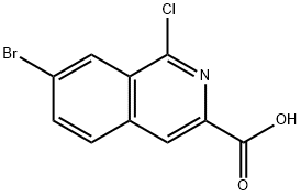 3-Isoquinolinecarboxylic acid, 7-bromo-1-chloro- Structure