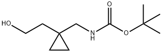 ((1-(2-羟乙基)环丙基)甲基)氨基甲酸叔丁酯, 1600881-22-8, 结构式
