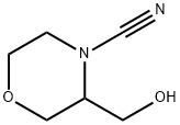 4-Morpholinecarbonitrile, 3-(hydroxymethyl)- Structure