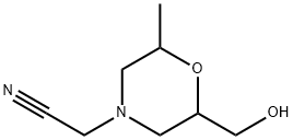 4-Morpholineacetonitrile, 2-(hydroxymethyl)-6-methyl Structure
