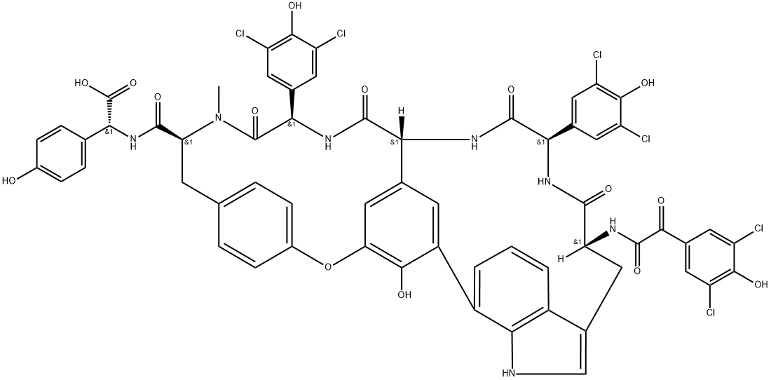 氯肽素Ⅰ, 160219-64-7, 结构式