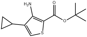 2-Thiophenecarboxylic acid, 3-amino-4-cyclopropyl-, 1,1-dimethylethyl ester Structure