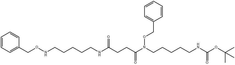 9,12-Dioxo-21-phenyl-8-(phenylmethoxy)-20-oxa-2,8,13,19-tetraazaheneicosanoic Acid 1,1-Dimethylethyl Ester Struktur