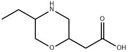 2-Morpholineacetic acid, 5-ethyl Structure