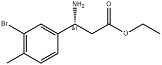 Benzenepropanoic acid, β-amino-3-bromo-4-methyl-, ethyl ester, (βR)- Structure
