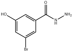 Benzoic acid, 3-bromo-5-hydroxy-, hydrazide 结构式