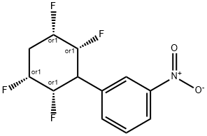 Benzene, 1-nitro-3-[(2S,3R,5S,6R)-2,3,5,6-tetrafluorocyclohexyl]-, rel- 结构式
