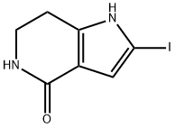 2-碘-1,5,6,7-四氢-4H-吡咯并[3,2-C]吡啶-4-酮, 1609679-06-2, 结构式