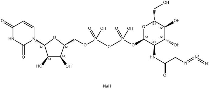 UDP-GLCNAZ.2NA,1611490-64-2,结构式