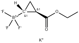 (2-(乙氧基羰基)环丙基)三氟硼酸钾,1612792-88-7,结构式
