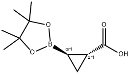 trans-2-(4,4,5,5-tetramethyl-1,2-oxaborolan-2-yl)cyclopropane-1-carboxylic acid hydrochloride Structure