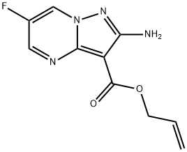 Pyrazolo[1,5-a]pyrimidine-3-carboxylic acid, 2-amino-6-fluoro-, 2-propen-1-yl ester Structure