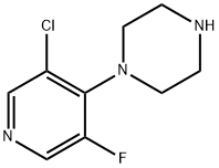 1-(3-Chloro-5-fluoro-4-pyridinyl)piperazine 结构式