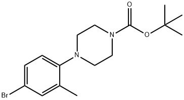 tert-Butyl 4-(4-bromo-2-methylphenyl)piperazine-1-carboxylate Structure