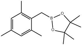 1,3,2-Dioxaborolane, 4,4,5,5-tetramethyl-2-[(2,4,6-trimethylphenyl)methyl]- Structure