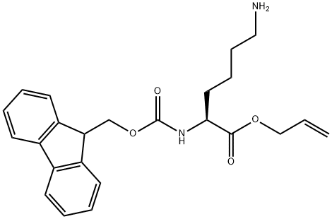 L-Lysine, N2-[(9H-fluoren-9-ylmethoxy)carbonyl]-, 2-propen-1-yl ester Struktur