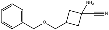 Cyclobutanecarbonitrile, 1-amino-3-[(phenylmethoxy)methyl]-,1616601-51-4,结构式