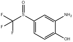 1-[3-(苯甲酰氧基)丙基]吲哚啉2-氨基-4-三氟甲亚砜基苯酚盐酸盐 结构式