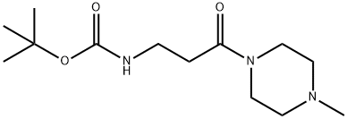 Carbamic acid, N-[3-(4-methyl-1-piperazinyl)-3-oxopropyl]-, 1,1-dimethylethyl ester Structure