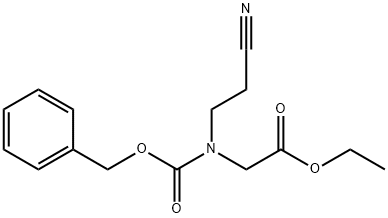 Glycine, N-(2-cyanoethyl)-N-[(phenylmethoxy)carbonyl]-, ethyl ester Structure