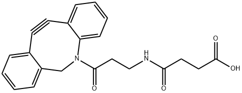 DBCO-(CH2)2-NH2-CO-(CH2)2COOH Structure