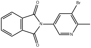2-(5-溴-6-甲基吡啶-3-基)异吲哚啉-1,3-二酮, 1620056-30-5, 结构式