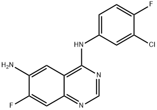 4,6-Quinazolinediamine, N4-(3-chloro-4-fluorophenyl)-7-fluoro- Struktur