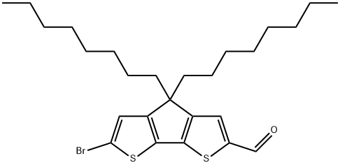 6-溴-4,4-二辛基-4H-环戊二烯[2,1-B:3,4-B']二噻吩-2-甲醛 结构式