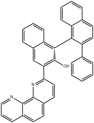 (1S)-3-(1,10-フェナントロリン-2-イル)-2'-フェニル-[1,1'-ビナフタレン]-2-オール 化学構造式