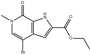 ethyl 4-bromo-6-methyl-7-oxo-6,7-dihydro-1H-pyrrolo[2,3-c]pyridine-2-carboxylate Structure