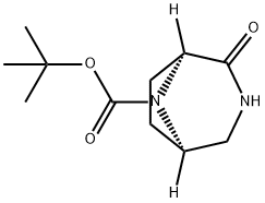 8-Boc-3,8-diazabicyclo[3.2.1]octan-2-one Struktur