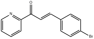 2-Propen-1-one, 3-(4-bromophenyl)-1-(2-pyridinyl)-, (2E)- 化学構造式