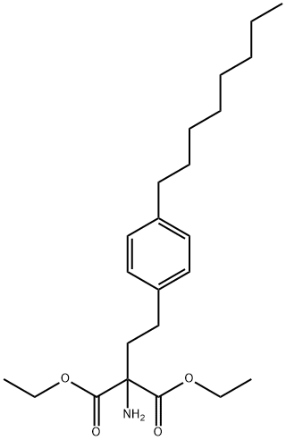 Propanedioic acid, 2-amino-2-[2-(4-octylphenyl)ethyl]-, 1,3-diethyl ester Structure