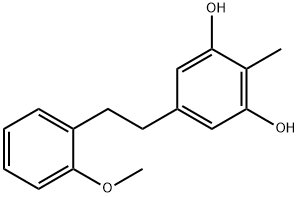 1,3-Benzenediol, 5-[2-(2-methoxyphenyl)ethyl]-2-methyl- Structure