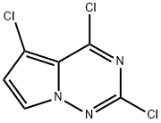 Pyrrolo[2,1-f][1,2,4]triazine, 2,4,5-trichloro- Structure