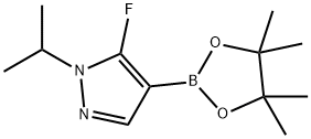 5-氟-1-异丙基-4-(4,4,5,5-四甲基-1,3,2-二氧苯并呋喃-2-基)-1H吡唑,1628214-30-1,结构式