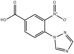 3-硝基-4-(1H-1,2,4-三唑-1-基)苯甲酸,162848-24-0,结构式