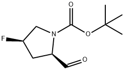(2R,4R)-N-BOC-顺式-4-氟-L-脯氨醛 结构式