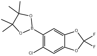 1,3-Benzodioxole, 5-chloro-2,2-difluoro-6-(4,4,5,5-tetramethyl-1,3,2-dioxaborolan-2-yl)- Structure
