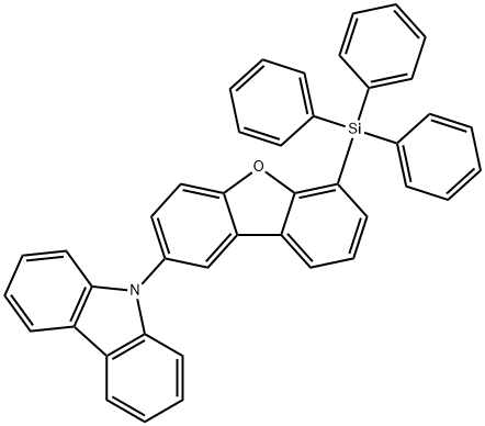 9H-Carbazole, 9-[6-(triphenylsilyl)-2-dibenzofuranyl]- Structure