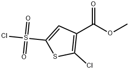 2-氯-5-(氯磺酰基)噻吩-3-羧酸甲酯, 1629319-10-3, 结构式