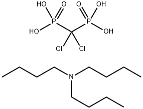 Phosphonic acid, P,P'-(dichloromethylene)bis-, compd. with N,N-dibutyl-1-butanamine (1:1) Struktur