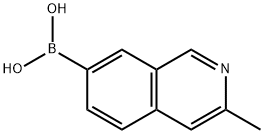 (3-甲基异喹啉-7-基)硼酸 结构式