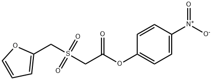 Acetic acid, 2-[(2-furanylmethyl)sulfonyl]-, 4-nitrophenyl ester 结构式