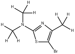 5-Bromo-(4-methyl-2-dimethylamino-d9)-thiazole Struktur
