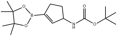3-(BOC-氨基)环戊-1-烯-1-硼酸频哪醇酯 结构式