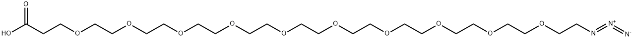 Azido-PEG10-acid 化学構造式