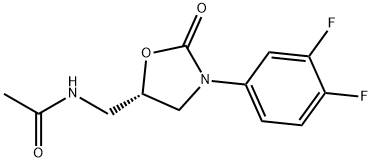 Acetamide, N-[[(5S)-3-(3,4-difluorophenyl)-2-oxo-5-oxazolidinyl]methyl]- Struktur