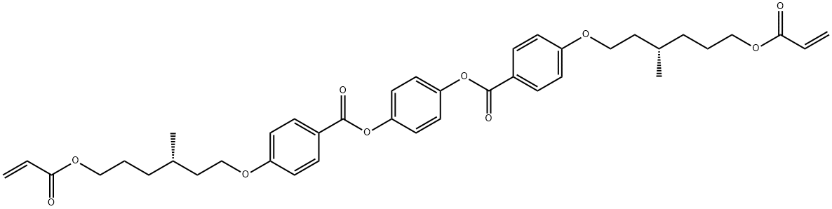 Benzoic acid, 4-[[(3S)-3-methyl-6-[(1-oxo-2-propenyl)oxy]hexyl]oxy]-, 1,4-phenylene ester (9CI),164590-18-5,结构式