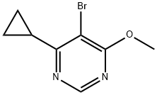 5-Bromo-4-cyclopropyl-6-methoxypyrimidine 化学構造式